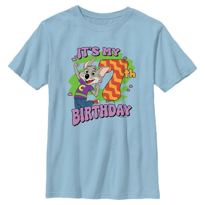 Boys Chuck E. Cheese It's My 7th Birthday T Shirt