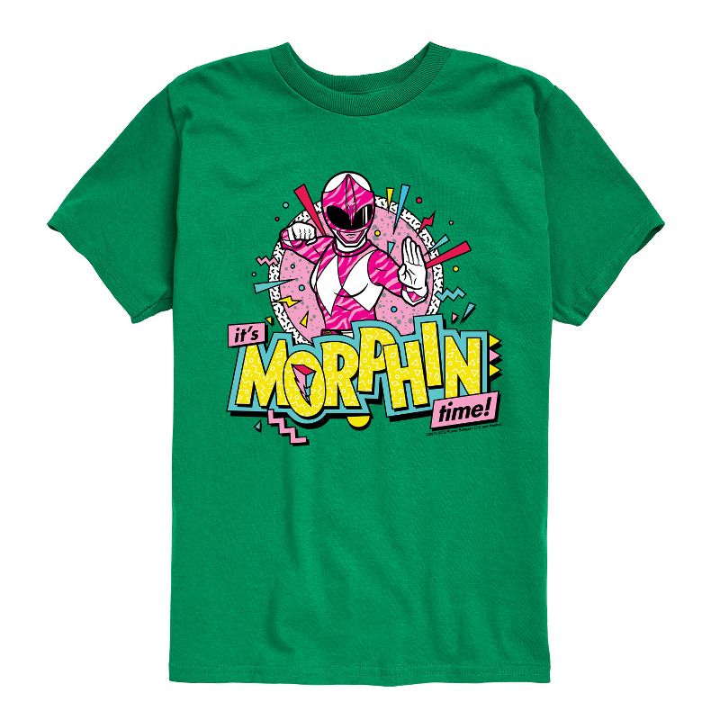 Boys' - Power Rangers - Morphin Time Pink Short Sleeve Graphic T-Shirt