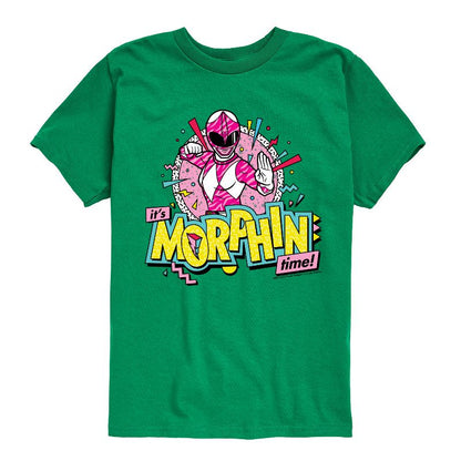 Boys' - Power Rangers - Morphin Time Pink Short Sleeve Graphic T-Shirt