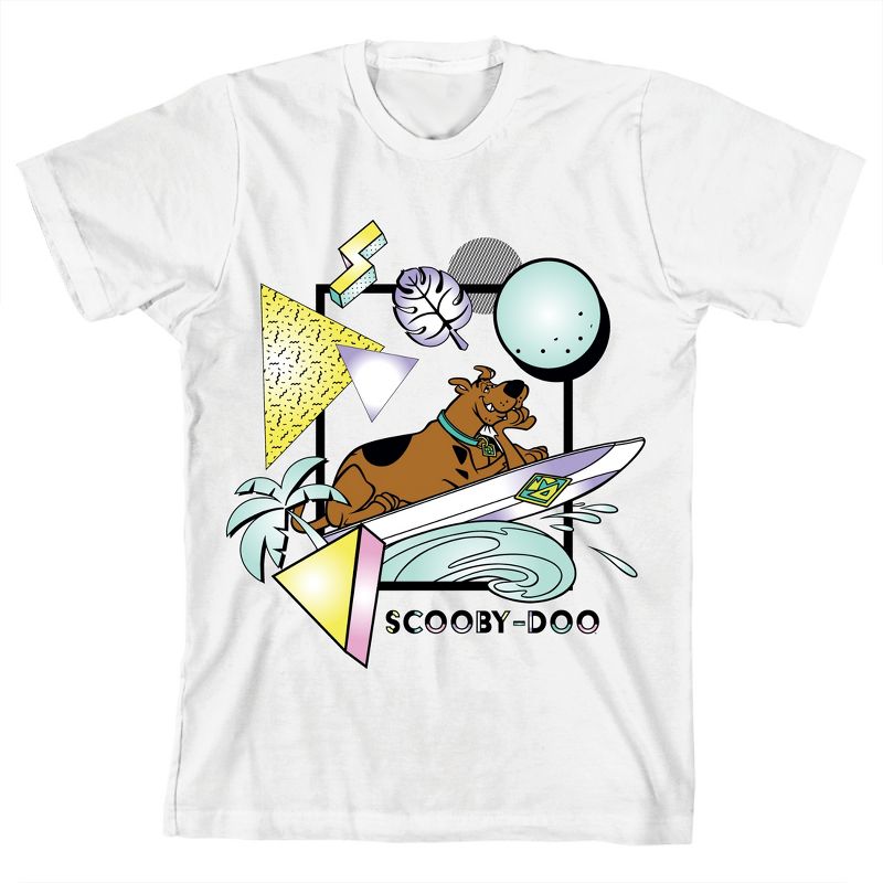 Scooby Doo Surfing Youth White Short Sleeve Tee