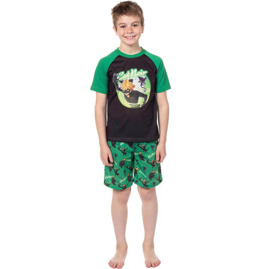 Miraculous: Tales of Ladybug & Cat Noir Boys' Character Pajama Set Shorts Multicolored