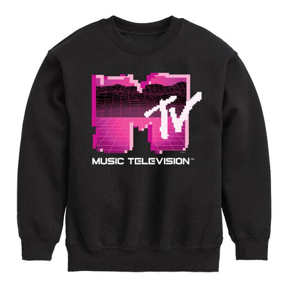 Boys' - MTV - Retro Gamer Logo Graphic Long Sleeve Fleece Sweatshirt