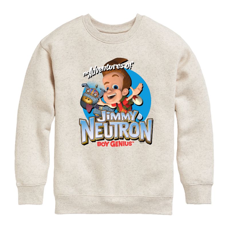 Boys' - Jimmy Neutron - Boy Genius Graphic Long Sleeve Fleece Sweatshirt