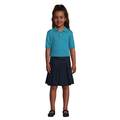 Lands' End School Uniform Kids Short Sleeve Interlock Polo Shirt