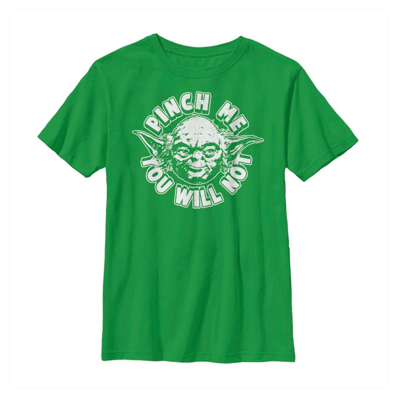 Boy's Star Wars St. Patrick's Day Yoda Pinch Me Not T-Shirt