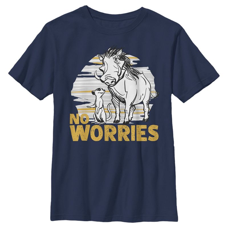 تي شيرت "لا تقلق يا أفضل الأصدقاء" للأولاد من فيلم "الأسد الملك"