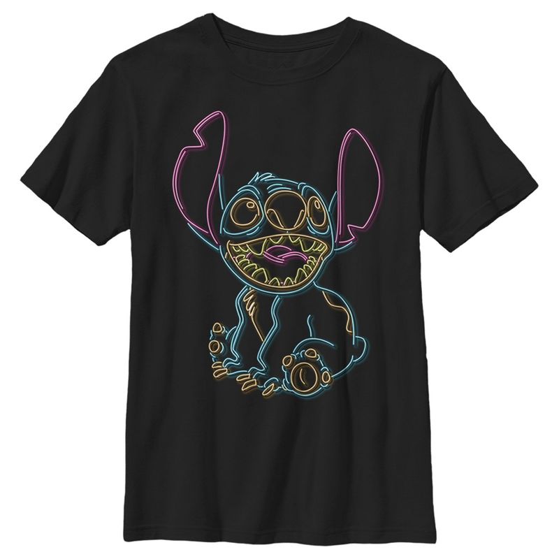 Boy's Lilo & Stitch Neon Stitch T-Shirt