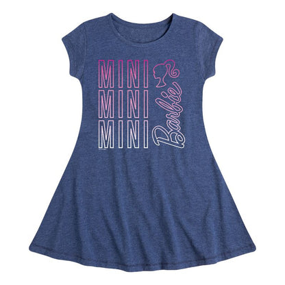 فستان باربي - ميني ميني - مناسب وأنيق بأكمام قصيرة للبنات