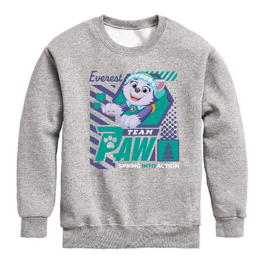 Boys' - Paw Patrol - Team Paw Everest Graphic Long Sleeve Fleece Sweatshirt