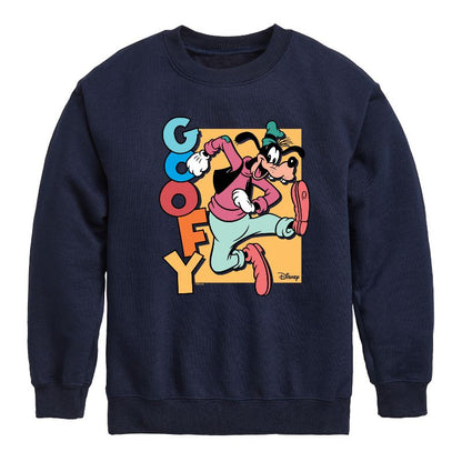 Boys' - Disney - Goofy Graphic Long Sleeve Fleece Sweatshirt