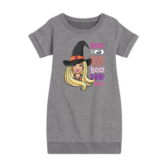 Girls' - Barbie - Barbie Witch Graphic Short Sleeve Fleece Dress