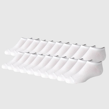 Hanes Girls' 20pk No Show Socks - White