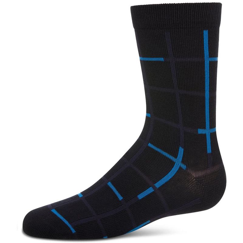 Memoi Boys' Window Pane Crew Socks
