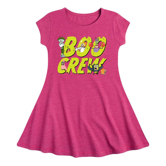 Girls' - SpongeBob SquarePants - Boo Crew Fit & Flair Cap Sleeve Dress