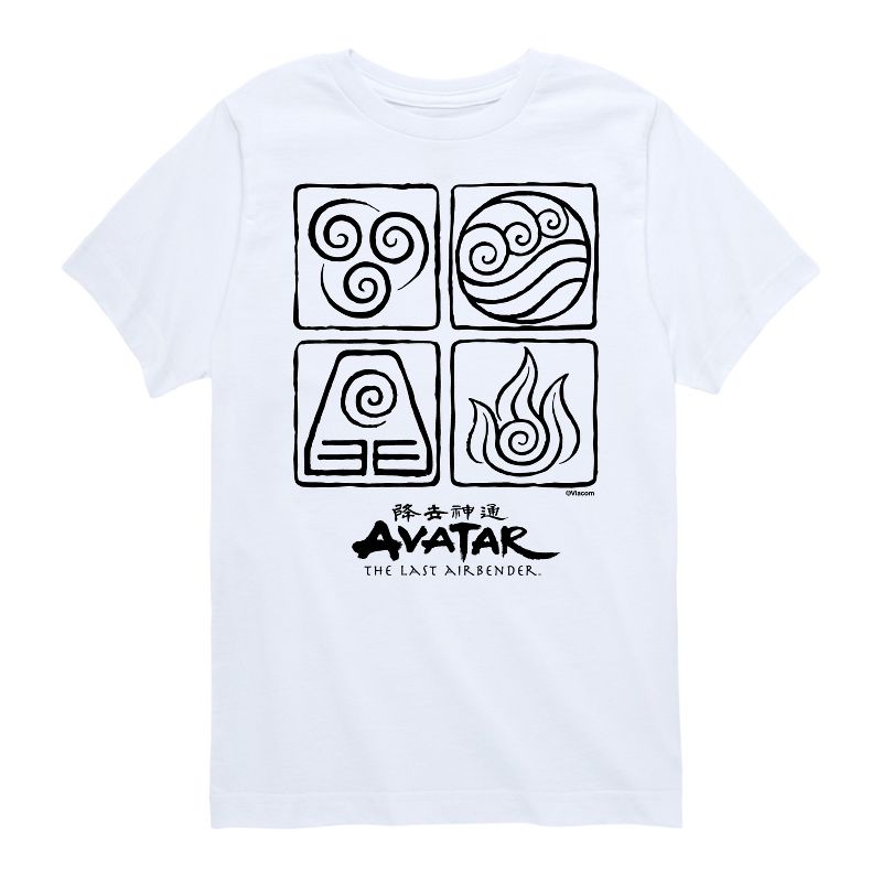 Boys' - Avatar: The Last Airbender - Four Elements Short Sleeve Graphic T-Shirt