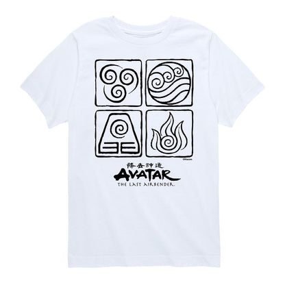 Boys' - Avatar: The Last Airbender - Four Elements Short Sleeve Graphic T-Shirt