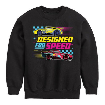 Boys' - Cars - Designed For Speed Graphic Long Sleeve Fleece Sweatshirt