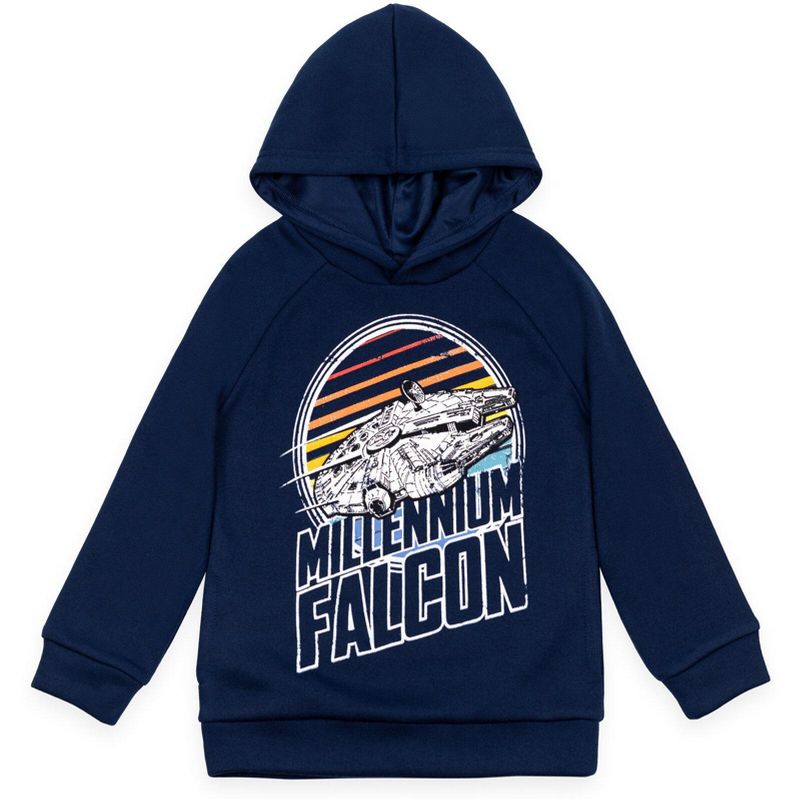 سترة بغطاء رأس من الصوف من Star Wars The Mandalorian Darth Vader X-Wing Millennium Falcon للأطفال الصغار إلى الكبار