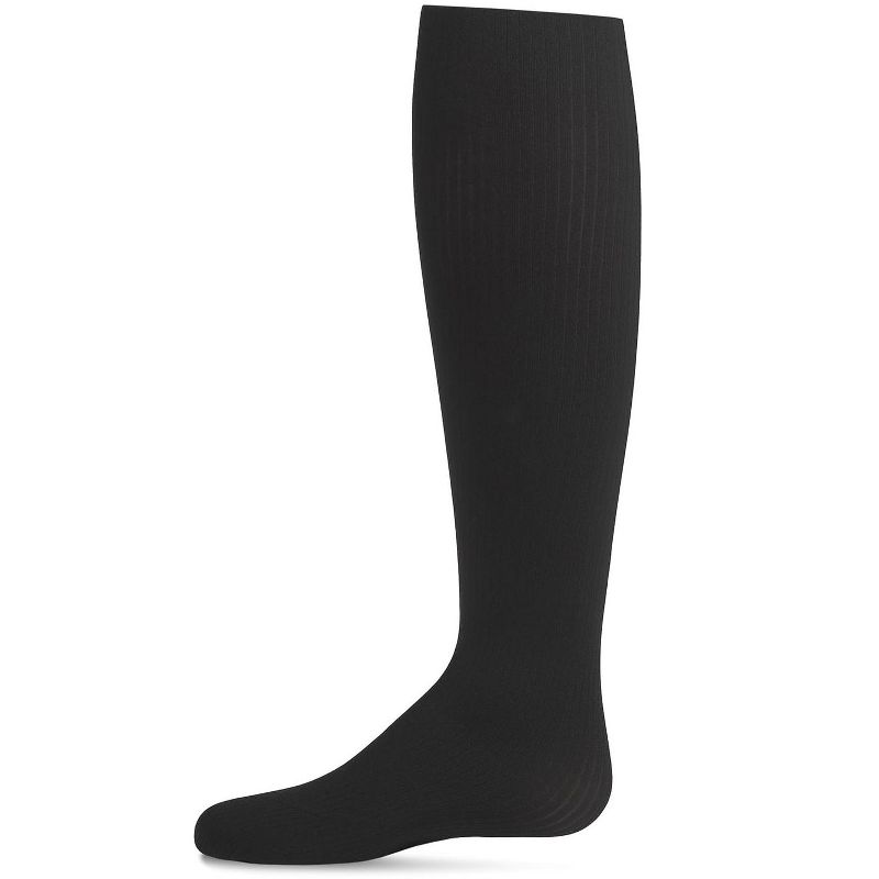 Memoi Girls' Opaque Fine Ribbed Nylon Tights