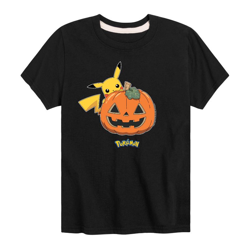 تي شيرت جرافيكي بأكمام قصيرة للأولاد - بوكيمون - بيكاتشو هالوين جاك أو لانترن