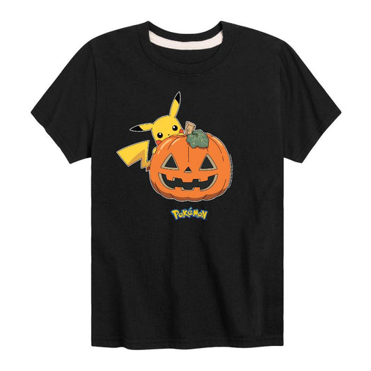 تي شيرت جرافيكي بأكمام قصيرة للأولاد - بوكيمون - بيكاتشو هالوين جاك أو لانترن