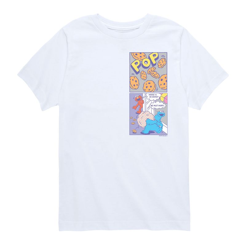 Boys' - Sesame Street - Comic Scene - Kids Lc Oversized Infant Short Sleeve Graphic T-Shirt Short Sleeve Graphic T-Shirt