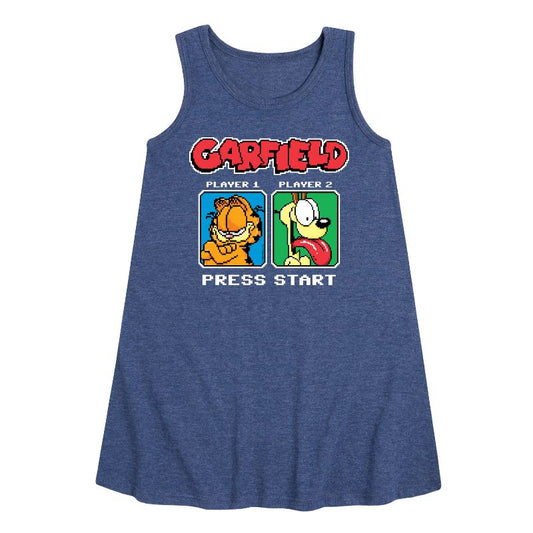 Girls' - Garfield - Garfield Odie Game On Graphic Sleeveless Aline Dress