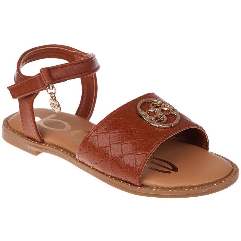 bebe Girls' Sandals - Open Toe Flat Sandals for Girls, Stylish and Comfy Sandals (Toddler/Little Girl/Big Girl)