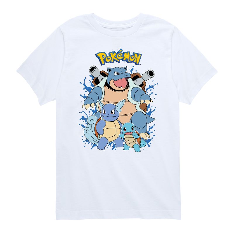 تي شيرت جرافيكي بأكمام قصيرة بتصميم بوكيمون سكويرتل وورتورتل بلاستويز إيفولوشن للأولاد