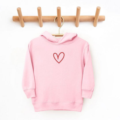 The Juniper Shop Embroidered Hand Drawn Heart Toddler Graphic Hoodie