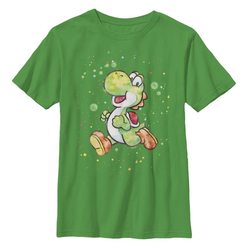 تي شيرت يوشي بألوان مائية من نينتندو سوبر ماريو للأولاد