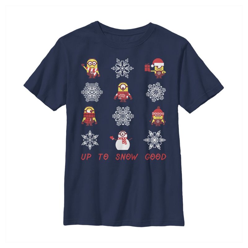 Boy's Despicable Me Christmas Up to Snow Good T-Shirt