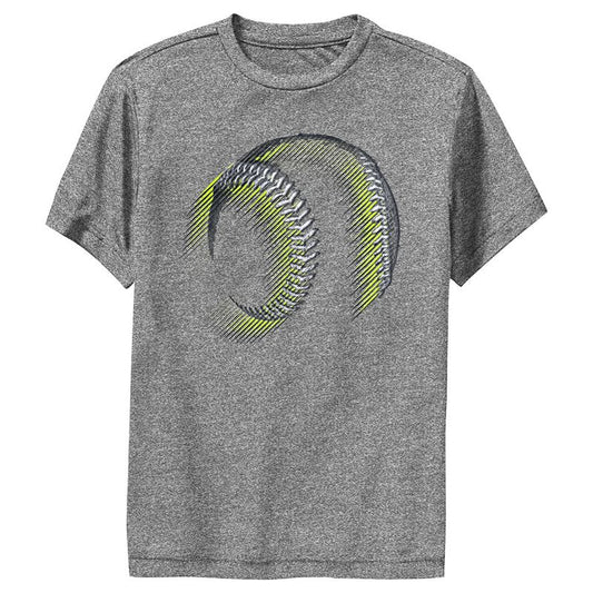 Boy's Lost Gods Abstract Green Baseball Performance Tee