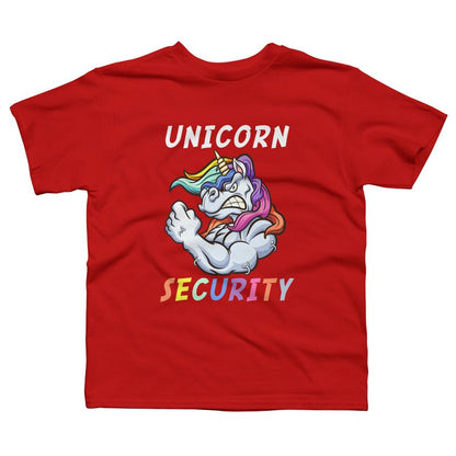 تي شيرت بتصميم يونيكورن سيكيوريتي من مينه مينه للأولاد من تصميم هيومانز في الهالوين - زيّ للبالغين