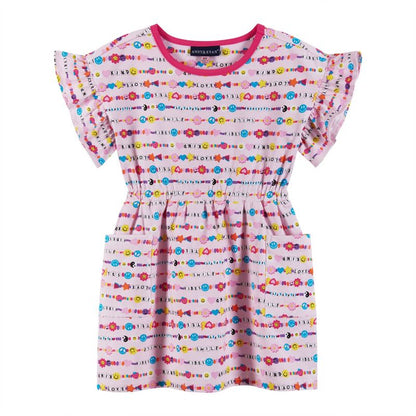 Andy & Evan  Toddler  Friendship Bracelet Print Dress