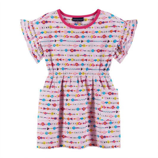 Andy & Evan  Toddler  Friendship Bracelet Print Dress