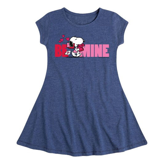 Girls' - Peanuts - Be Mine Fit & Flair Cap Sleeve Dress