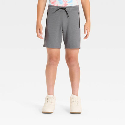Boys' Mid-Rise Textured Knit Pull-On Shorts - art class™