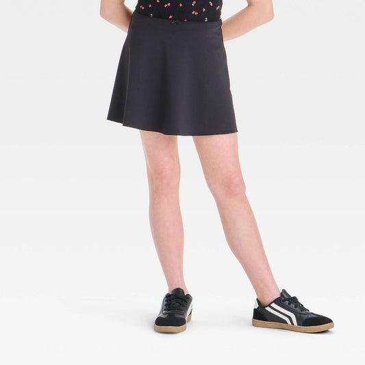 Girls' Lace Trim A-Line Mini Skort - art class™