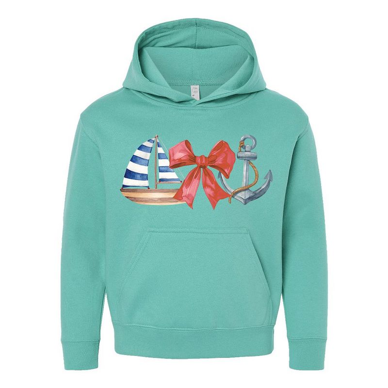 هودي جرافيكي للشباب من Juniper Shop Coquette Ship Anchor