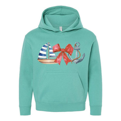 هودي جرافيكي للشباب من Juniper Shop Coquette Ship Anchor