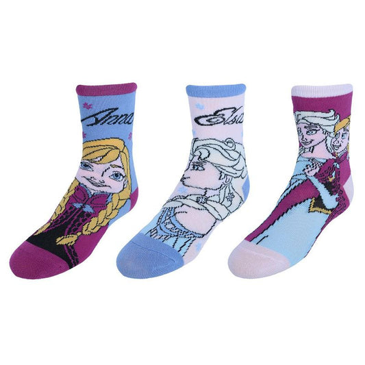 Textiel Trade Girl's Frozen Themed Novelty Crew Socks (Pack of 3)