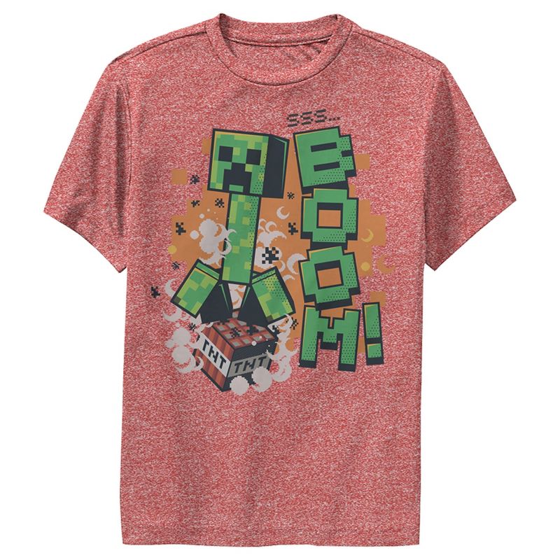 Boy's Minecraft Creeper Boom Performance Tee
