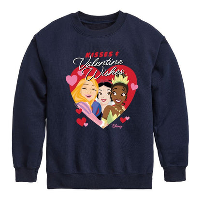 Boys' - Disney - Kisses and Valentine Wishes Graphic Long Sleeve Fleece Sweatshirt