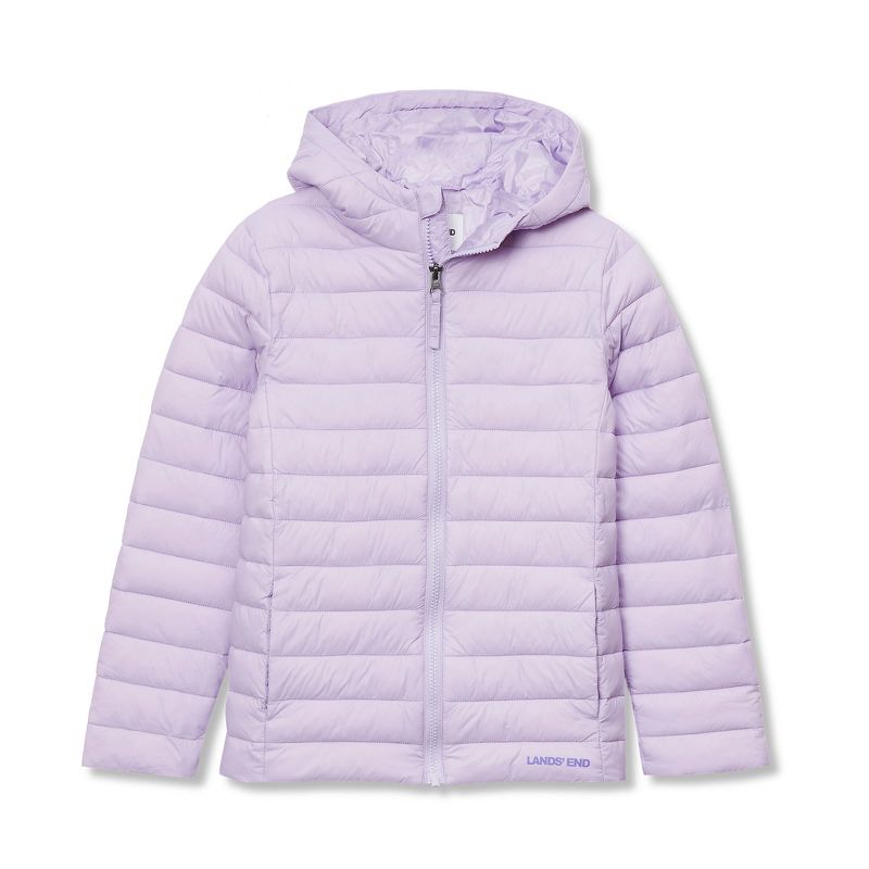 جاكيت Lands' End Kids ThermoPlume القابل للطي والمزود بغطاء رأس