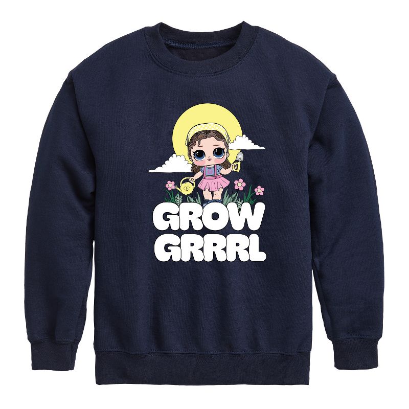 Boys' - LOL Surprise! - Grow Grrrl Graphic Long Sleeve Fleece Sweatshirt