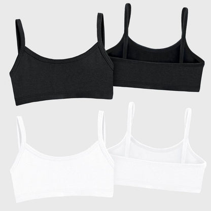 City Threads Soft 100% Cotton Training Bra 2-Pack - USA-Made
