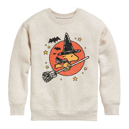 Boys' - Peanuts - Woodstock Witch Graphic Long Sleeve Fleece Sweatshirt