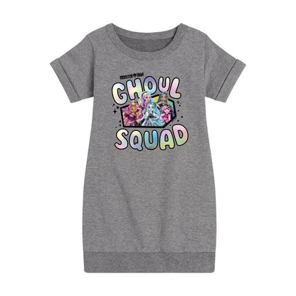 Girls' - Mattel - Ghouls Squad Graphic Short Sleeve Fleece Dress