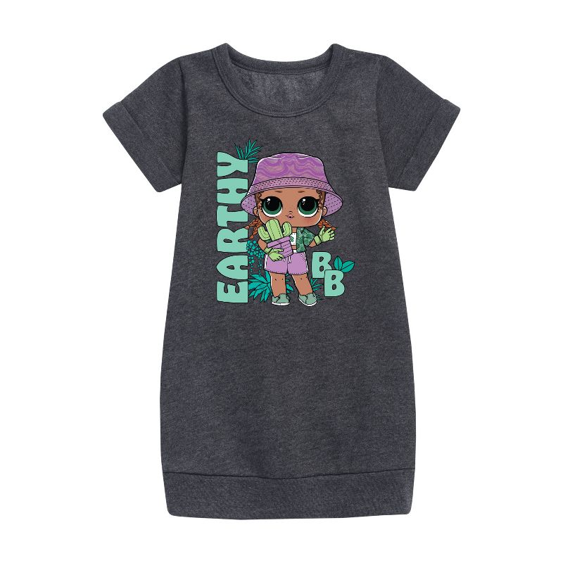 Girls' - LOL Surprise! - Earthy BB Graphic Short Sleeve Fleece Dress